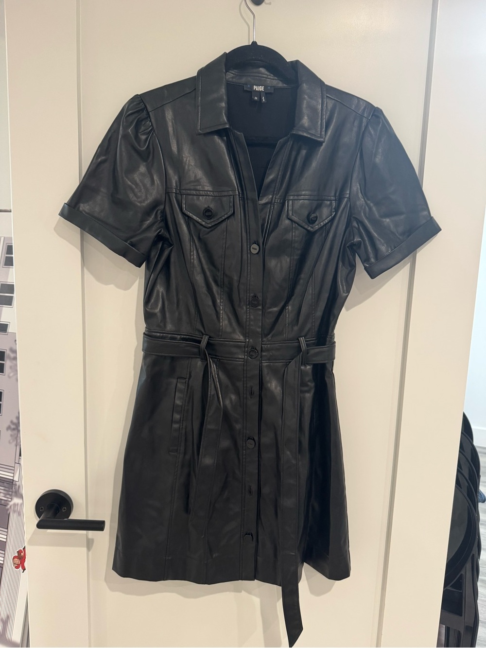 PAIGE Black Faux Leather Jacket